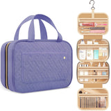 HOTOR Travel Toiletry Bag - Toiletry Bag w/Rotatable Hanging Hook, Spacious Toiletry Bag for Women & Men, Toiletry Bags for Traveling Women, Waterproof Travel Essentials, Medium, Aegean-Blue