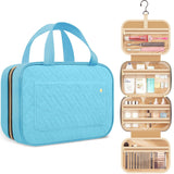 HOTOR Travel Toiletry Bag - Toiletry Bag w/Rotatable Hanging Hook, Spacious Toiletry Bag for Women & Men, Toiletry Bags for Traveling Women, Waterproof Travel Essentials, Medium, Peacock-Blue