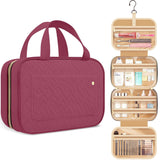 HOTOR Travel Toiletry Bag - Toiletry Bag w/Rotatable Hanging Hook, Spacious Toiletry Bag for Women & Men, Toiletry Bags for Traveling Women, Waterproof Travel Essentials, Medium, Rosewood-Pink