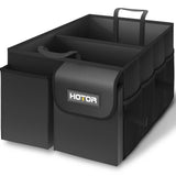 HOTOR Trunk Organizer for Car - Large-Capacity Car Organizer, Foldable Trunk organizer for SUVs & Sedans, Sturdy Car Organization for Car Accessories, Tools, Sundries, Black