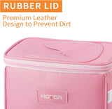 HOTOR Car Trash Can with Lid and Storage Pockets, 100% Leak-Proof Car Organizer, Waterproof Car Garbage Can, Multipurpose Trash Bin for Car - Pink