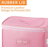 HOTOR Car Trash Can with Lid and Storage Pockets, 100% Leak-Proof Car Organizer, Waterproof Car Garbage Can, Multipurpose Trash Bin for Car - Pink