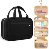HOTOR Travel Toiletry Bag - Toiletry Bag w/Rotatable Hanging Hook, Spacious Toiletry Bag for Women & Men, Toiletry Bags for Traveling Women, Waterproof Travel Essentials, Medium, Black