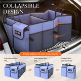HOTOR Trunk Organizer for Car - Large-Capacity Car Organizer, Foldable Trunk organizer for SUVs & Sedans, Sturdy Car Organization for Car Accessories, Tools, Sundries, Blue