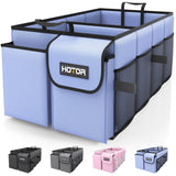 HOTOR Trunk Organizer for Car - Large-Capacity Car Organizer, Foldable Trunk organizer for SUVs & Sedans, Sturdy Car Organization for Car Accessories, Tools, Sundries, Blue